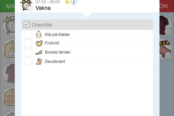 HandiKalender Checklista morgonrutiner